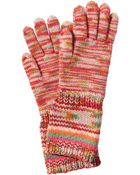 Red Knit Wool Gloves