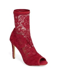 Red Lace Ankle Boots