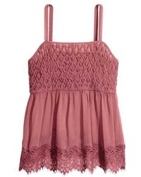 H&M Wide Cut Top With Lace Straps