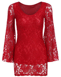 Bell Sleeve Lace Bodycon Dress