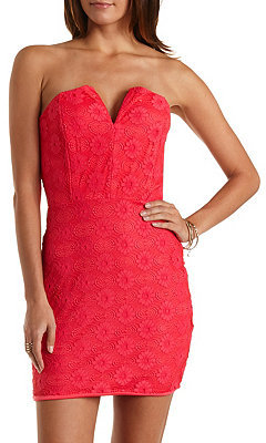 charlotte russe red lace dress