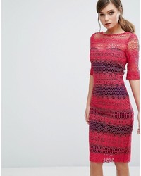 Paper Dolls Lace Pencil Dress With Contrast Lining