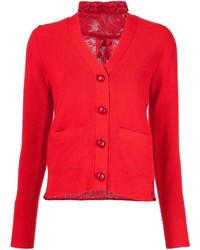 Red Lace Cardigan