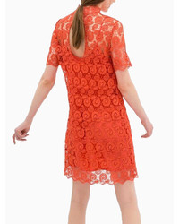 Choies Red Lace Dress With Back Details