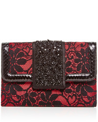 Red Lace Clutch