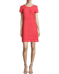 Laundry by Shelli Segal Cap Sleeve Round Neck Lace Dress Hibiscus