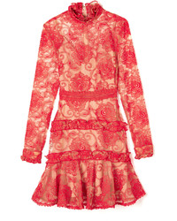 Nicholas Rosie Lace High Neck Mini Dress