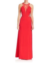 Aidan Mattox Lace Inset Gown
