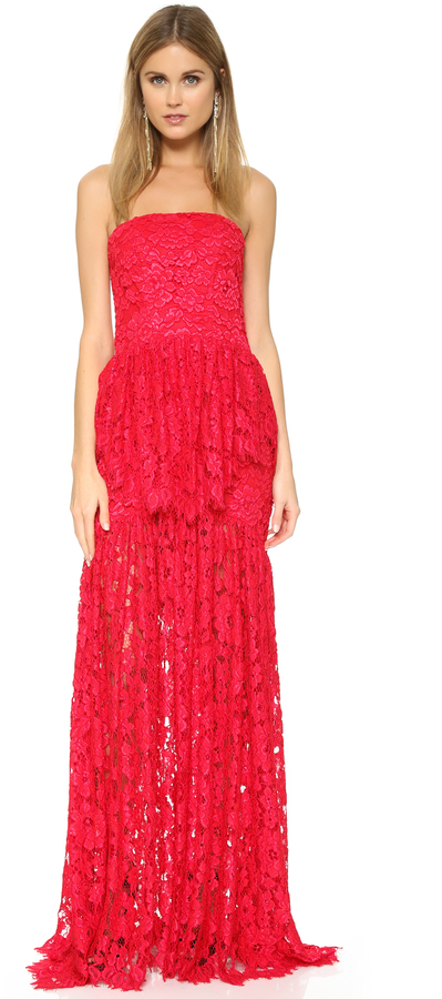 alexis red gown