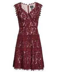 Adrianna Papell Cynthia Lace Fit Flare Dress