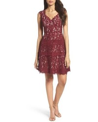 Adrianna Papell Cynthia Lace Fit Flare Dress