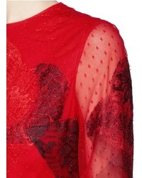 Nobrand Lamour Heart Panel Chantilly Lace Dress