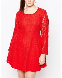 Missguided Plus Lace Skater Dress