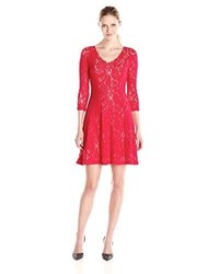 NYDJ Amelia Lace Fit And Flare Dress With Slimming Fit Solution