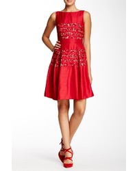 Taylor Sleeveless Lace Fit Flare Dress