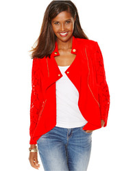 INC International Concepts Lace Sleeve Linen Jacket