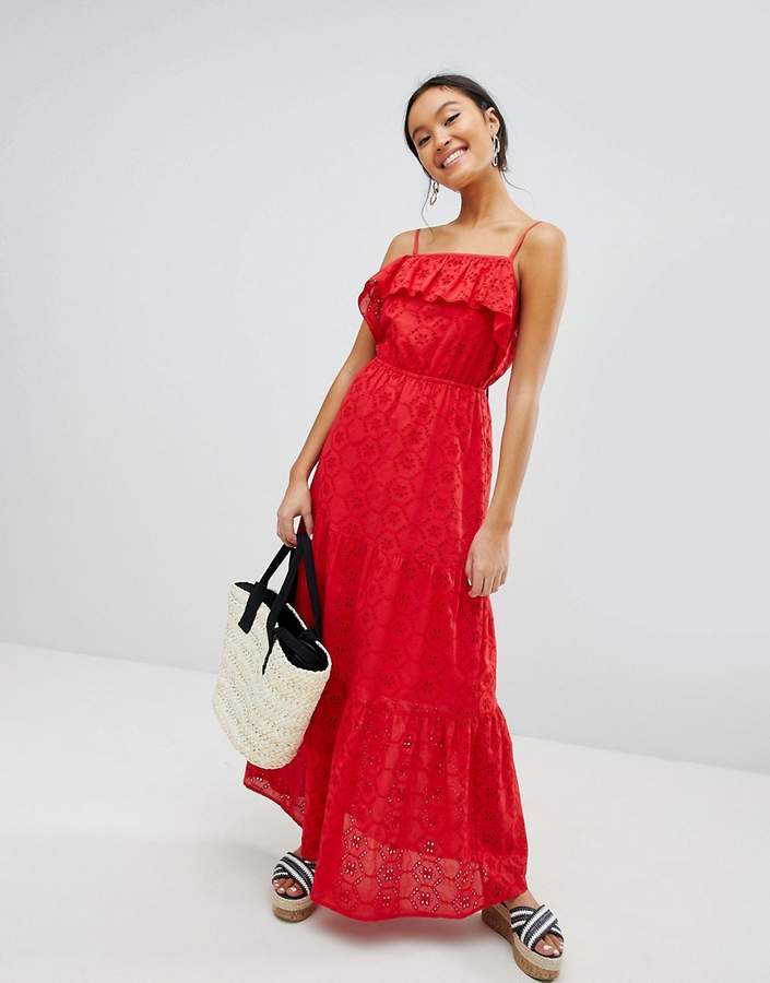 asos broderie maxi dress