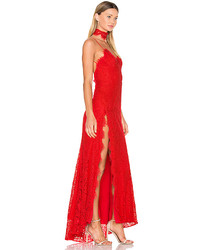 Fame And Partners X Revolve Everett Lace Maxi Dress In Red