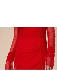 Diane von Furstenberg Maxi Fitted Mesh Lace Dress