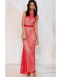 Nasty Gal Factory Again Isabel Lace Maxi Dress