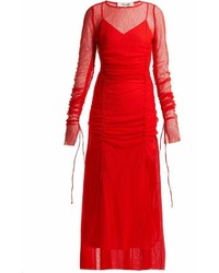 Diane von Furstenberg Ruched Lace Gown