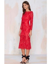 Nasty Gal Because The Night Lace Dress