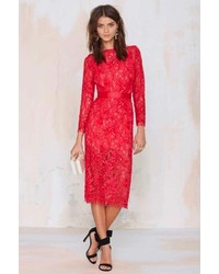 Nasty Gal Because The Night Lace Dress