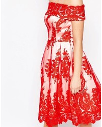 Chi Chi London Premium Lace Bandeau Midi Dress, $130, Asos