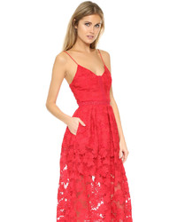 nicholas red lace dress