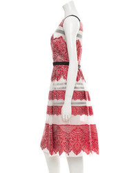 Carolina Herrera Lace Midi Dress