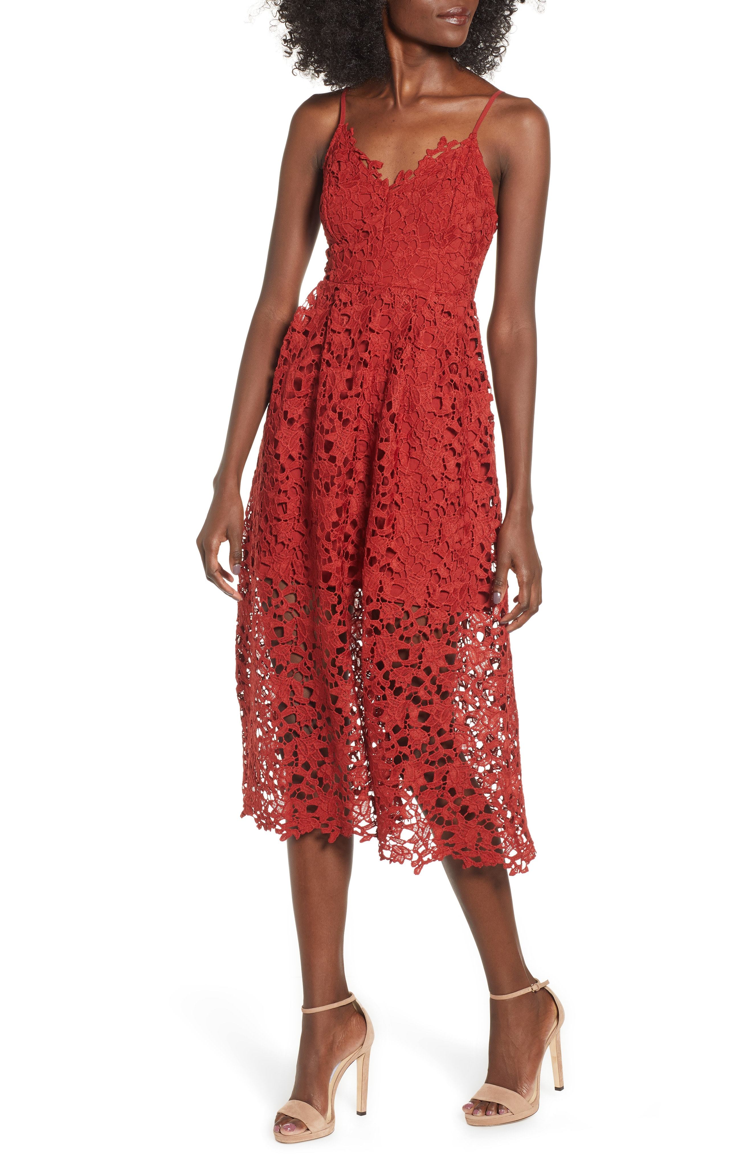 Astr the label lace midi dress nordstrom rack best sale