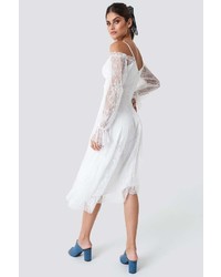 Trendyol Asymmetric Lace Midi Dress