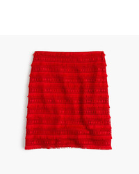 Red Lace Mini Skirt