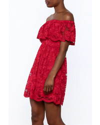 1 Funky Red Lace Dress