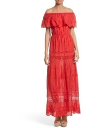 Alice + Olivia Pansy Off The Shoulder Maxi Dress