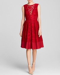 ABS by Allen Schwartz Dress Sleeveless Lace Fit And Flare