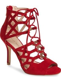 Red Lace Sandals