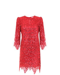 Red Lace Sheath Dress