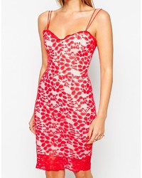 Kardashian Kollection At Lipsy Bandeau Dress With Lace Overlay