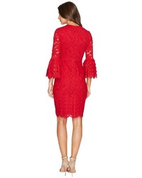 Maggy London Lace Sheath Dress With Novelty Sleeves Dress