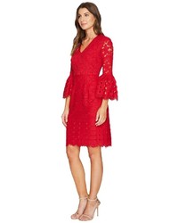 Maggy London Lace Sheath Dress With Novelty Sleeves Dress