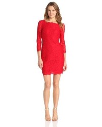 Adrianna Papell Petite Long Sleeved Lace Dress