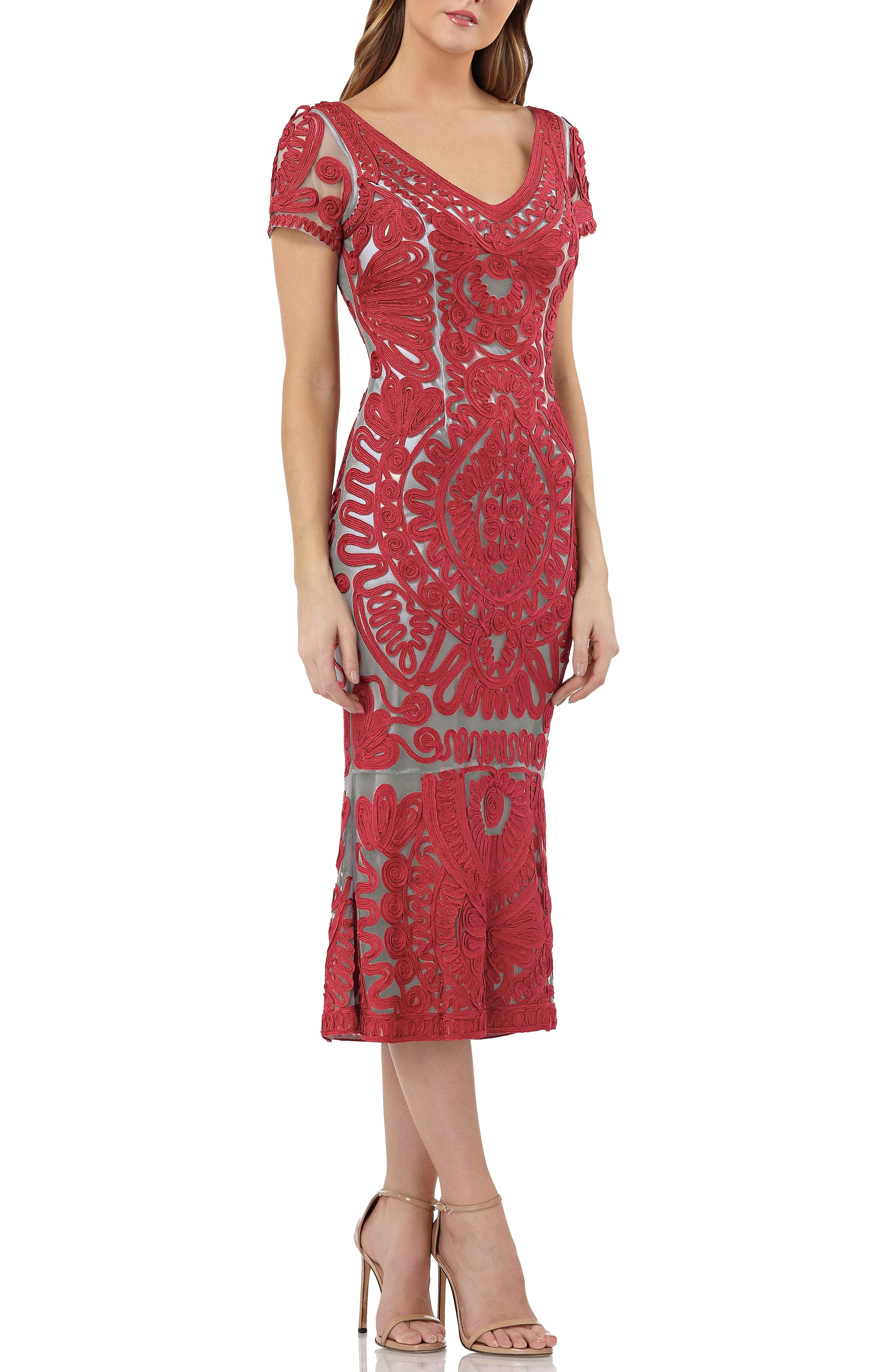 Js collections soutache trumpet sale dress