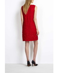 Embroidered Red Lace Dress