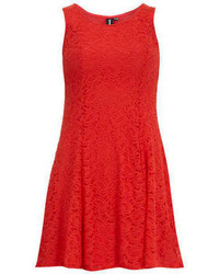 Izabel London Mid Red Paisley Lace Dress