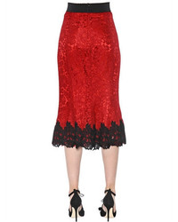 Dolce & Gabbana Cordonetto Lace Skirt With Macram Trim