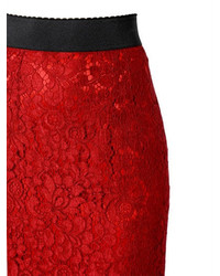 Dolce & Gabbana Cordonetto Lace Skirt With Macram Trim