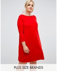 Red Lace Swing Dress
