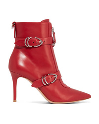 Gianvito Rossi 85  Detailed Leather Ankle Boots