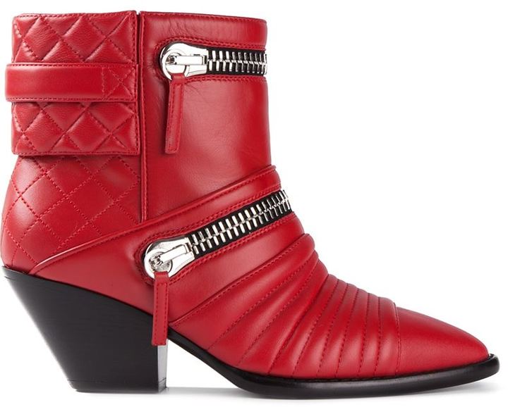 Zanotti Design Zip Detail Ankle Boots, $1,167 farfetch.com | Lookastic